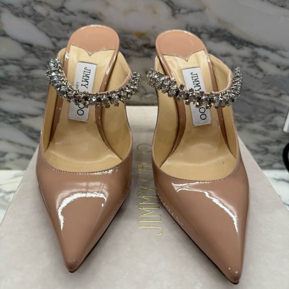 Jimmy Choo Bing 100 nude heels/mules, size 6.5 (EU 36.5) - Picture 6 of 10
